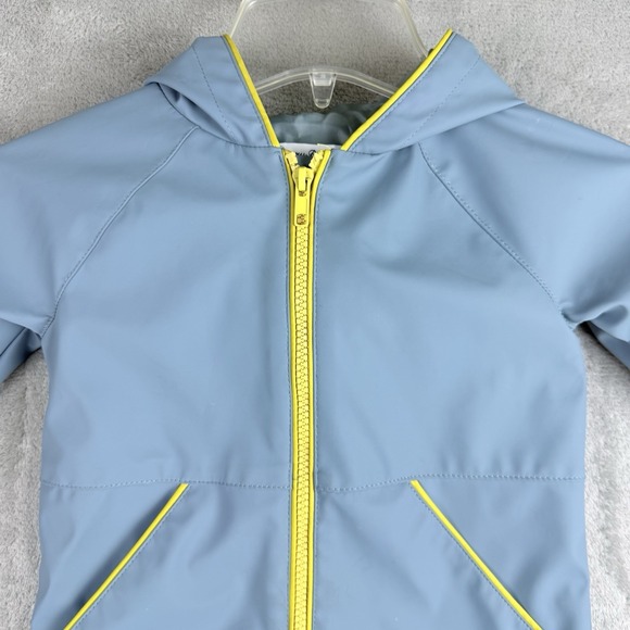 Tommy Bahama Rain Jacket Kids 2T Blue Full Zip Hooded Dinosaur Spikes Outdoor - Picture 6 of 16
